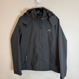 OTU Men's XL Gray Hooded Lightweight Waterproof Outdoor Jacket Coat